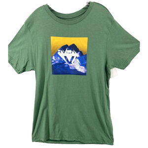 RVCA T-Shirt Mens Sz M Green THE BALANCE OF OPPOSITES‎ PM TENORE Short Sleeve